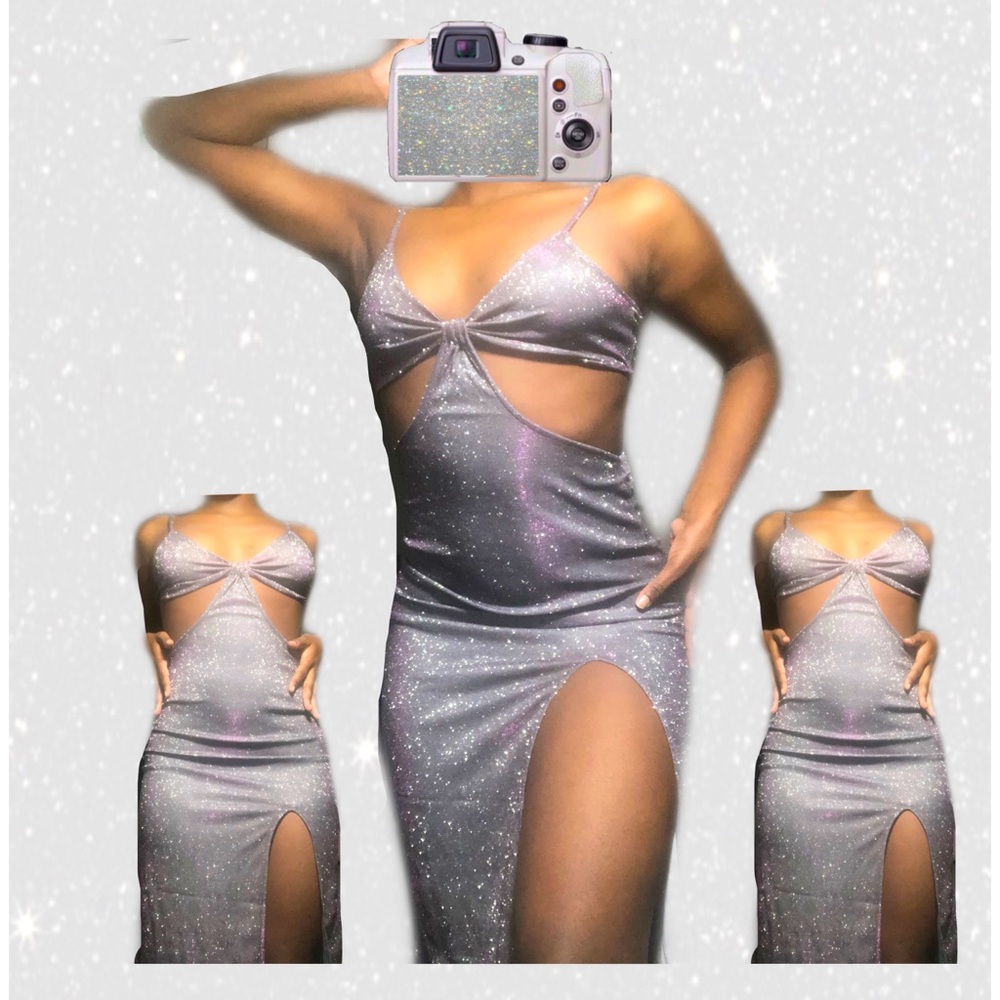 Purple sparkly midi dress💜✨